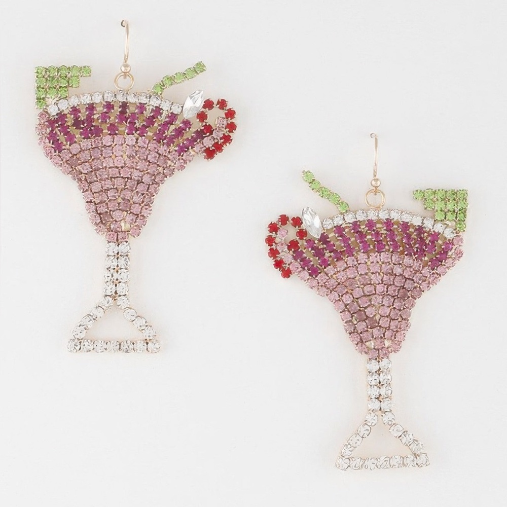 Jeweled Fruit Cocktail Earrings